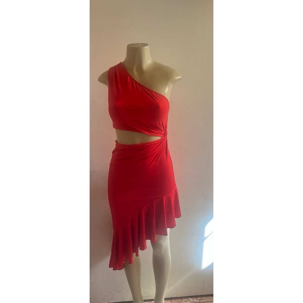 Cute Red Cutout Dress